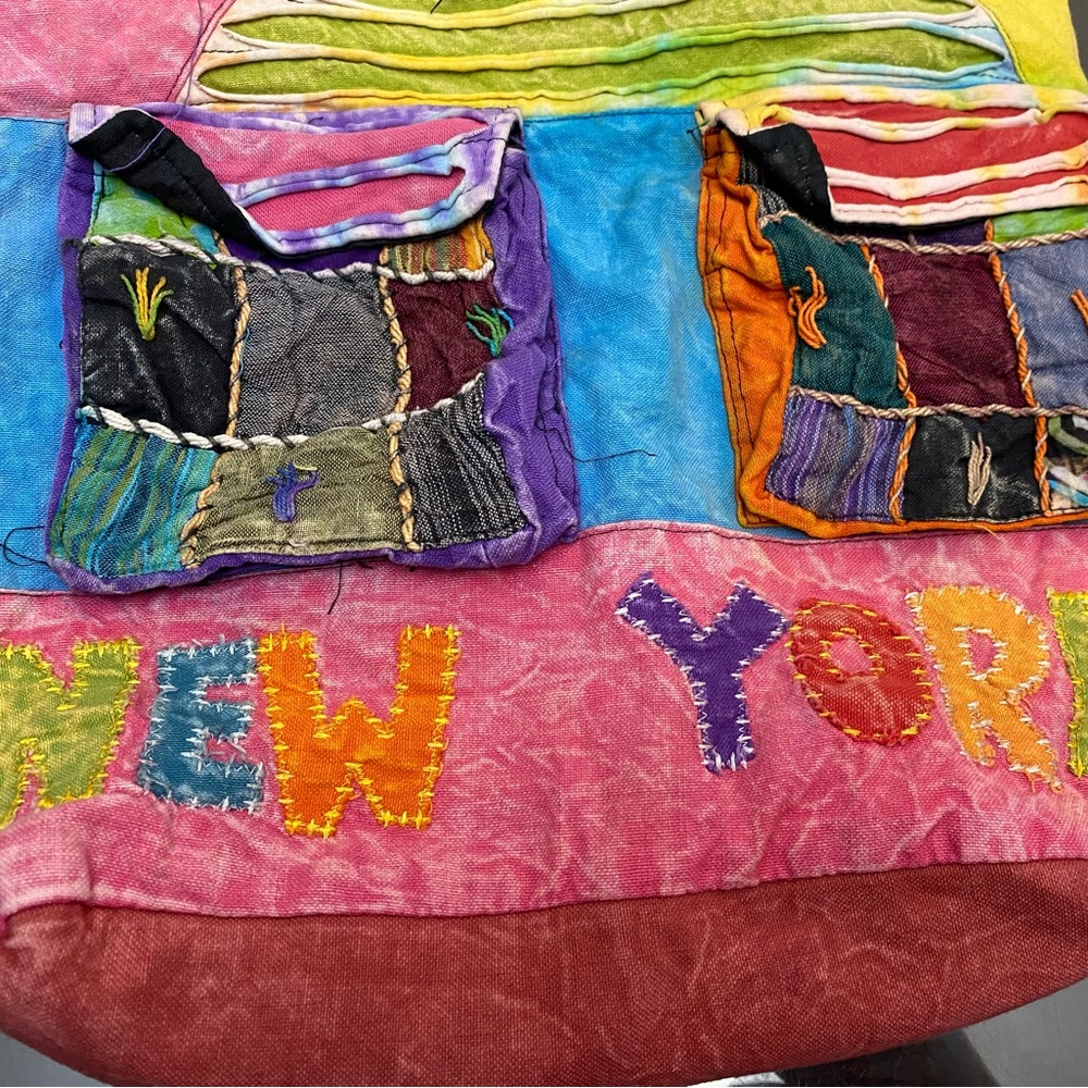 Cross body embroidered bag - New York Baby! - Picture 2 of 7